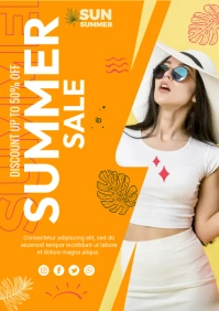 Summer Sale Promo A5 template