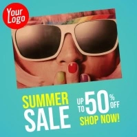 Summer Sale retail sale product advertising Wpis na Instagrama template