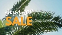 Summer Sale Sun Palms Sky Fashion Retail Ad Facebook Cover Video (16:9) template