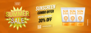 Summer Sale Sunscreen Facebook-coverfoto template