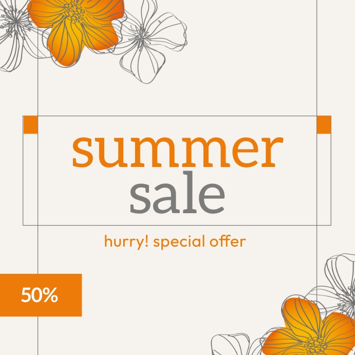 Summer Sale Templates โพสต์บน Instagram