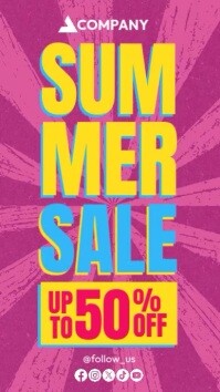Summer Sale Up To 50% Off Retro Maximalist Instagram Story TikTok Video Template Indaba yaku-Instagram