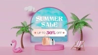 Summer Sale Video Poster Banner Digital Display (16:9) template