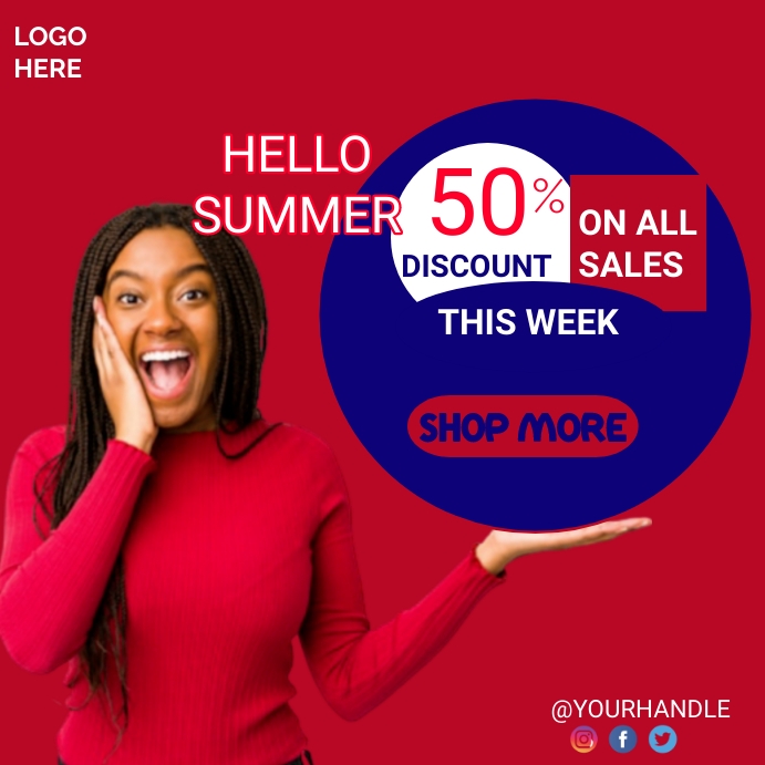 Copy of Summer sales ads template | PosterMyWall