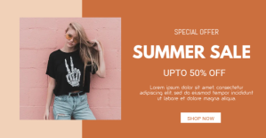 Summer Sales Facebook Shared Image template