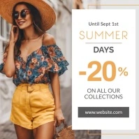 summer sales fashion retail advertisement mod Instagram Post template