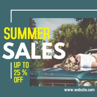 summer sales instagram post design template