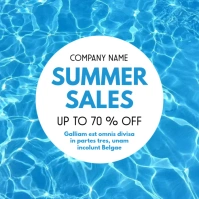 Summer sales up to 70% off Сообщение Instagram template