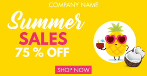 summer sales up to 75% off advertisement template