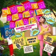 Summer School Blast-Off! Instagram Post template