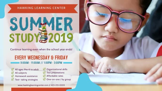 Summer School Classes Advertisement Video Template | PosterMyWall