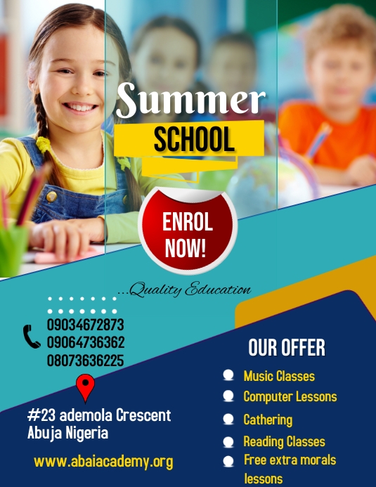 Summer School Flyer (Letter pang-US) template