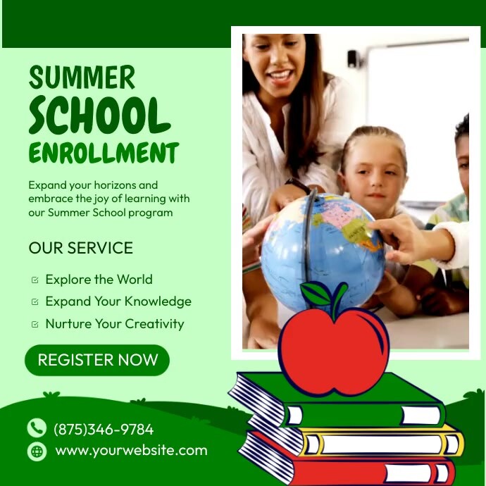 Summer School Enrollment Event Template | PosterMyWall
