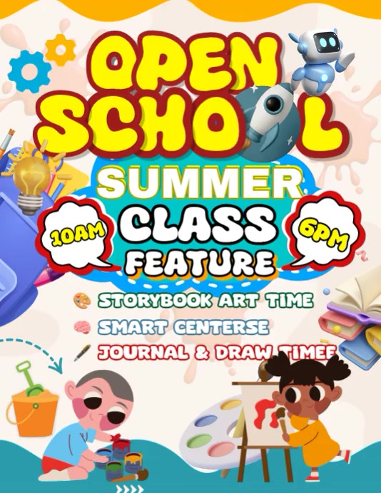 Summer School Flyer Video Template | PosterMyWall