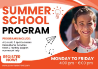 Summer School Program A4 template
