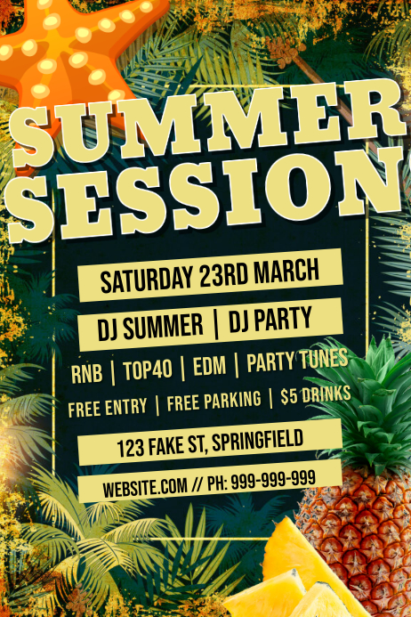 Summer Session Poster Template | PosterMyWall