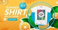 Summer Shirt Sale Portada de evento de Facebook template