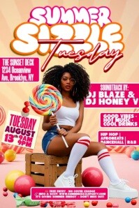 SUMMER SIZZLE TUESDAY: CANDY VIBES EDITION Poster template