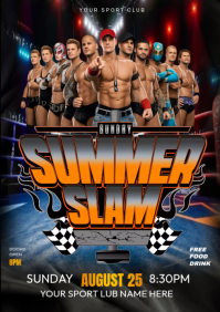 Summer slam poster A4 template