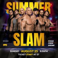 Summer slam poster Quadrat (1:1) template