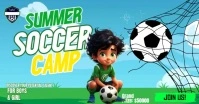 Summer Soccer Camp Banner Facebook Shared Image template