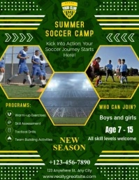 Summer Soccer Camp New Season Volante (Carta US) template