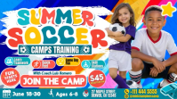Summer Soccer Camps Training Poster YouTube-miniature template