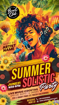 Summer Solstice Party Display Template