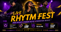 Summer Soundwave Music Festival Promo Facebook Shared Image template