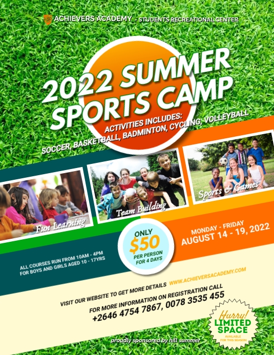 Summer sports camp flyer Template PosterMyWall