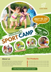 Summer Sports Camp Flyer A3 template