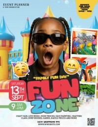 Summer sprig family fun day festival design template, Flyer (US-Letter)