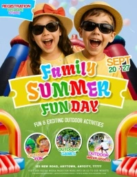 SUMMER SPRING family fun day festival design template Flyer (US Letter)