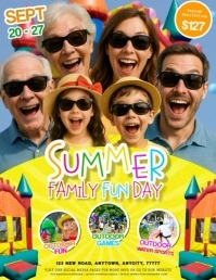 Summer Spring family fun day festival design template Flyer (US Letter)