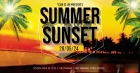 Summer Sunset Obraz udostępniany na Facebooku template
