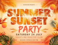 Summer Sunset Party Flyer (US-Letter) template