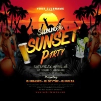Summer Sunset Party Instagram Video Post template
