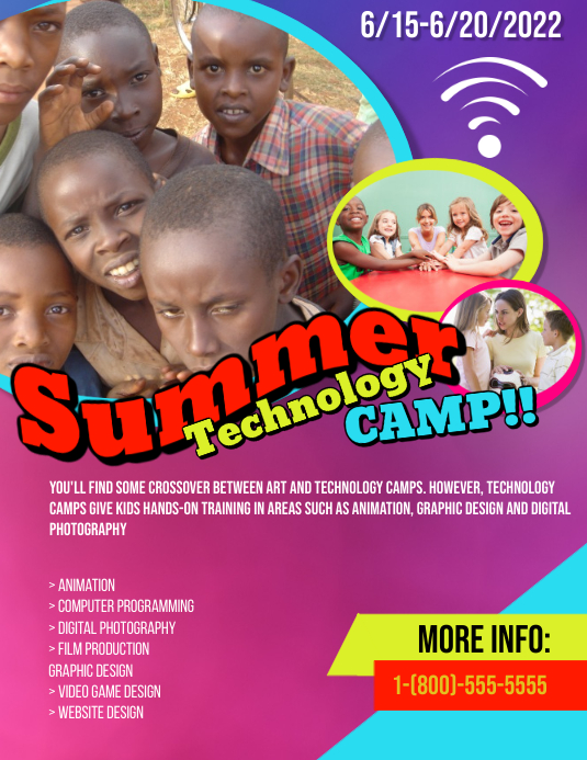 Summer Technology Camp Template | PosterMyWall