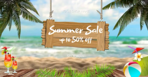 Summer Template delt Facebook-billede
