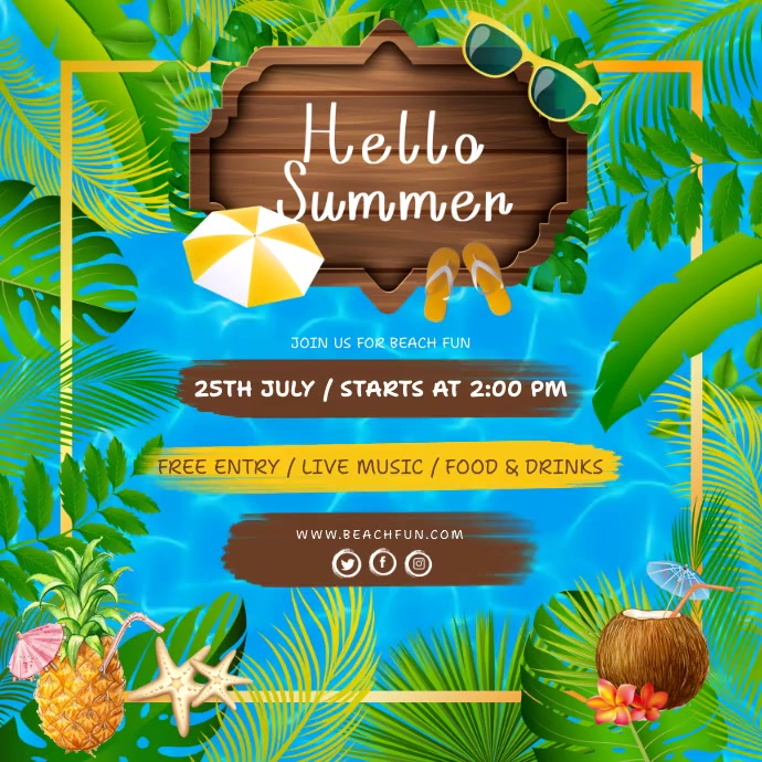 Summer Template PosterMyWall Summer Template PosterMyWall