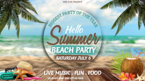 Summer Template Tampilan Digital (16:9)