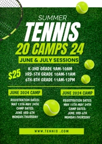 Summer Tennis Camp A3 template