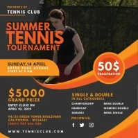 Summer Tennis Championship Video Ad Isikwele (1:1) template