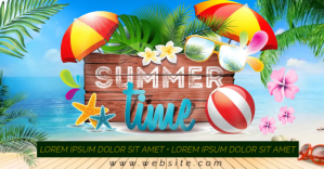 Summer Time Obraz udostępniany na Facebooku template