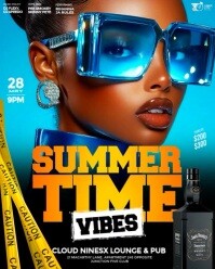 Summer Time Jams Night Club Party Event Flyer A4 Instagram Portrait template