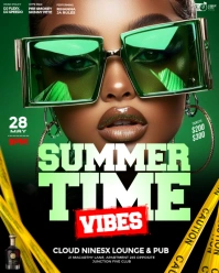Summer Time Jams Party Event Flyer A4 Instagram Portrait template