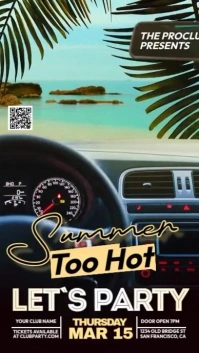 Summer Too Hot Party Instagram-Story template