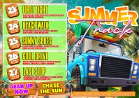 Summer Track Adventure Event Schedule A4 template