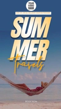 summer travel offer vertical size Tampilan Digital (9:16) template