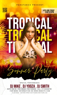 summer tropical party ad US Legal template